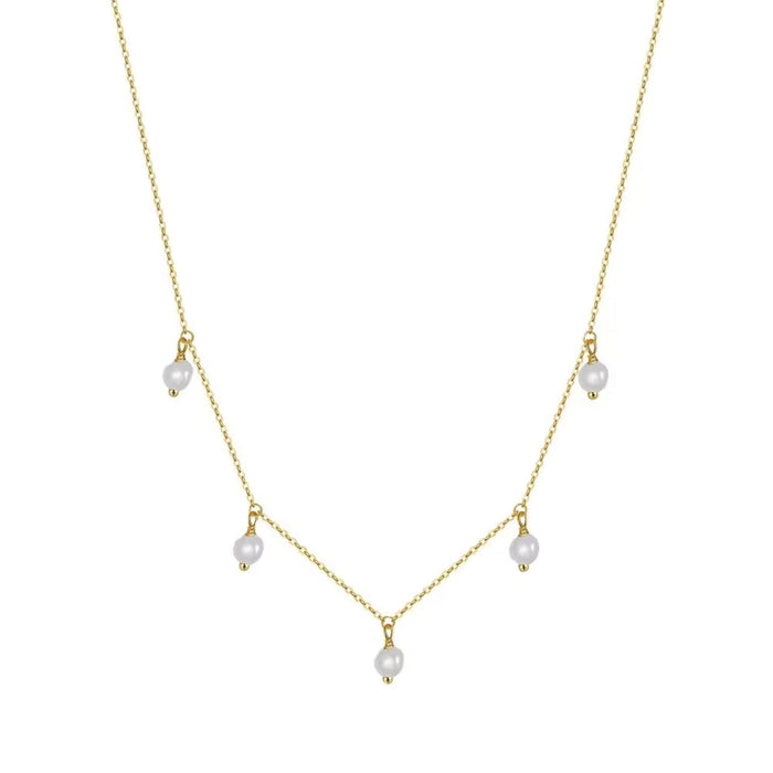 Elegant 925 Sterling Silver & 18k Gold Plated Floral Necklace - Perfect for Women