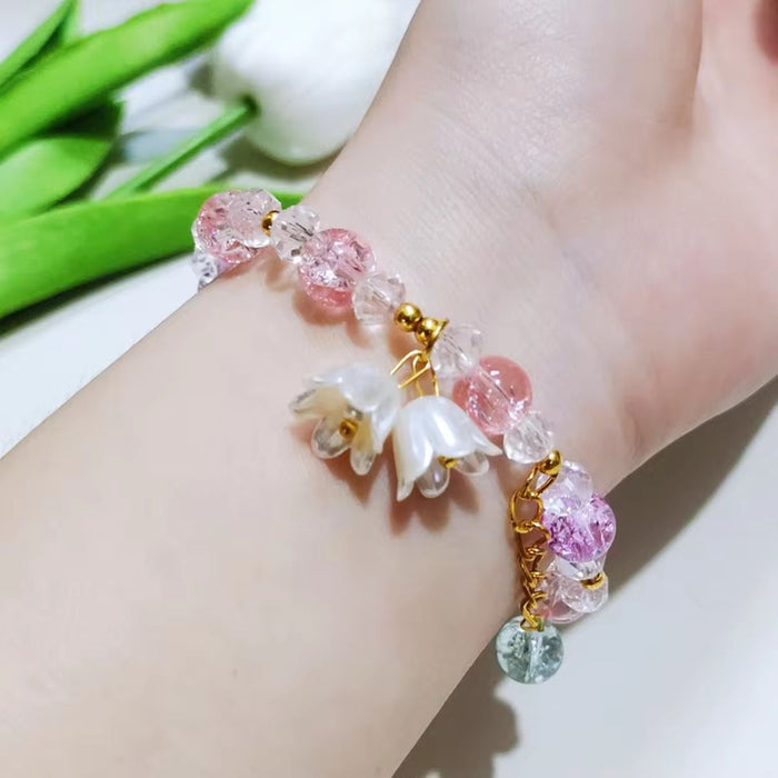 Pack of Temperature Control Color Changing Mood Stainless Steel Love Heart Necklace Women & Pink Stone Bracelet