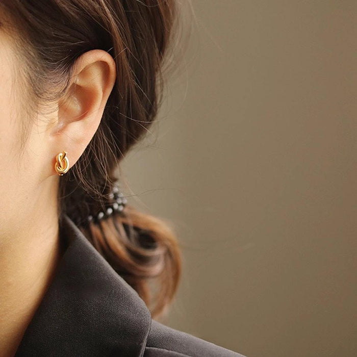 18K PVD Gold Plated Stainless Steel Earrings (Pack of 2)