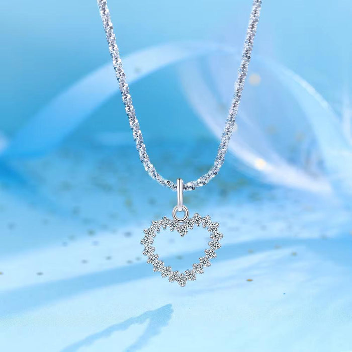 925 Sterling Silver 'Eternal Love' Heart Pendant Necklace