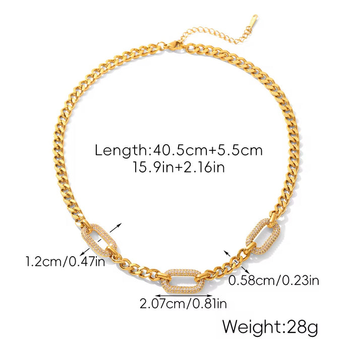 18K Real Gold-Plated Stainless Standout Necklace for Women