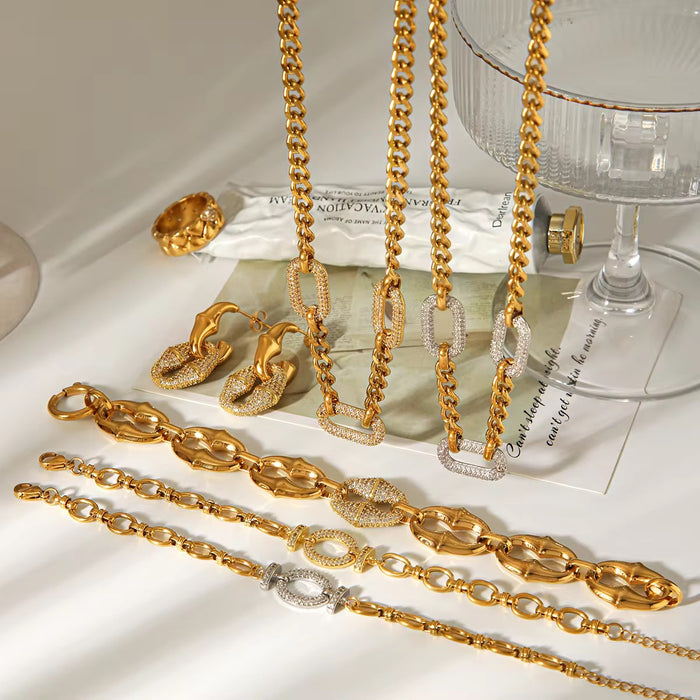 18K Real Gold-Plated Stainless Standout Necklace for Women