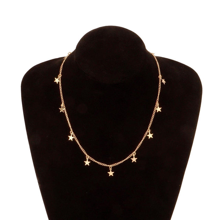 Star Alloy Pendant Partywear Necklace