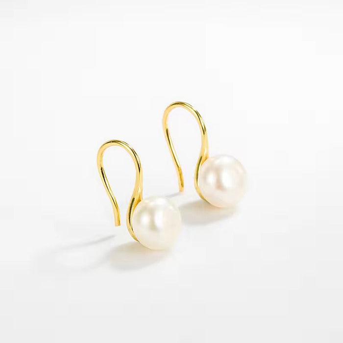 925 Silver Earrings for Women Fashion Gift Party Pearl Earrings