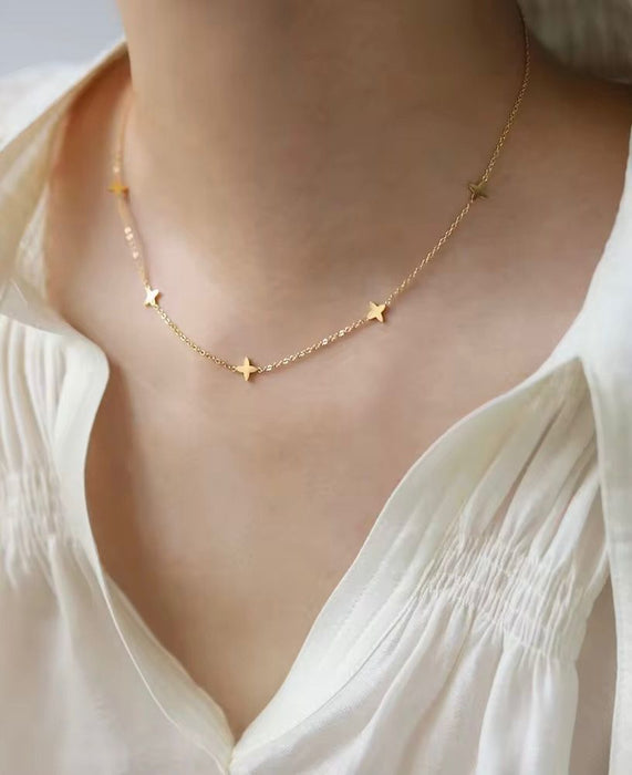 18K Gold-Plated Stainless-Steel Fashion Necklace