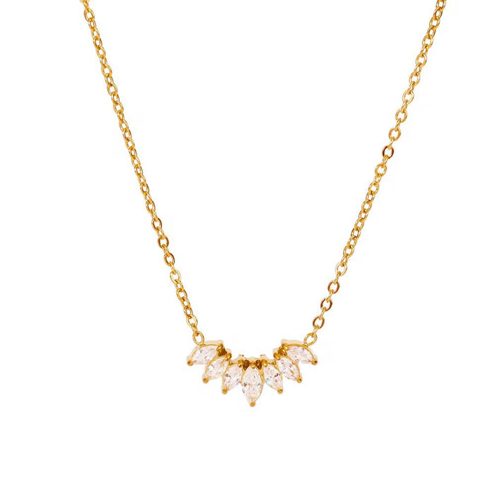 18K Real Gold-Plated Blooming Flower Pendant Necklace for Women