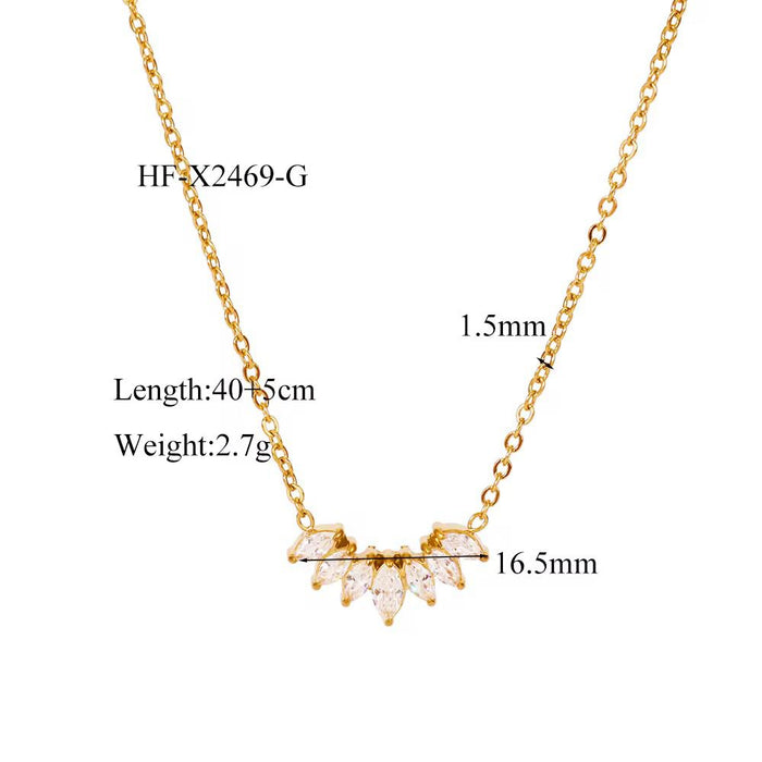 18K Real Gold-Plated Blooming Flower Pendant Necklace for Women