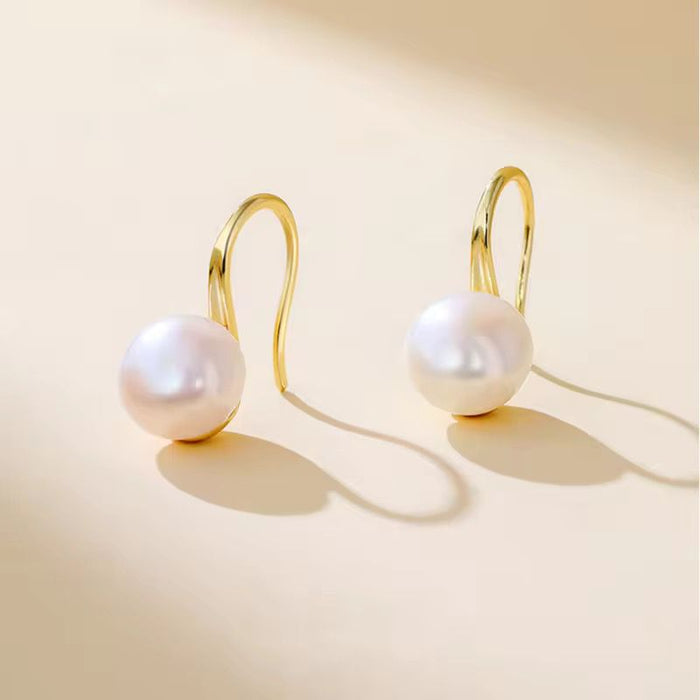925 Silver Earrings for Women Fashion Gift Party Pearl Earrings