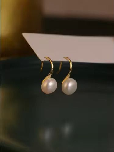 925 Silver Earrings for Women Fashion Gift Party Pearl Earrings
