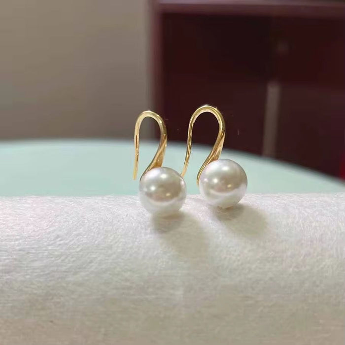 925 Silver Earrings for Women Fashion Gift Party Pearl Earrings