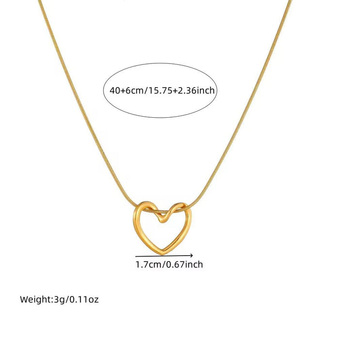 Heart Shaped Gold Coated Necklace for Women
