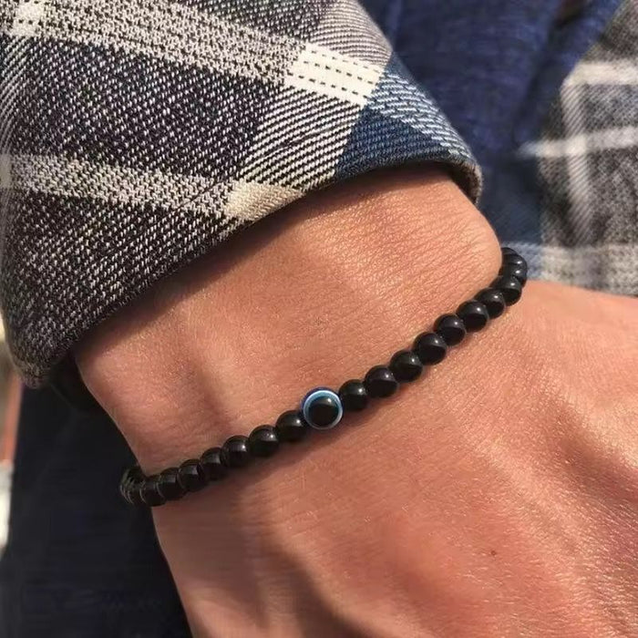 Pack of Evil Eye & Adjustable Handwoven Wristband Bracelet for Men (Pack of 3)