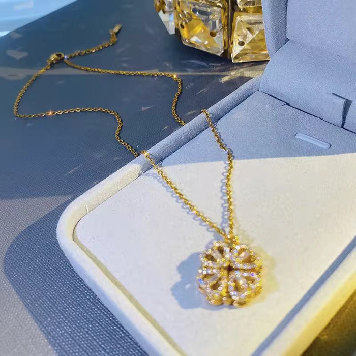 18K Real Gold-Plated Stainless Steel Heart Shape Necklace for Women