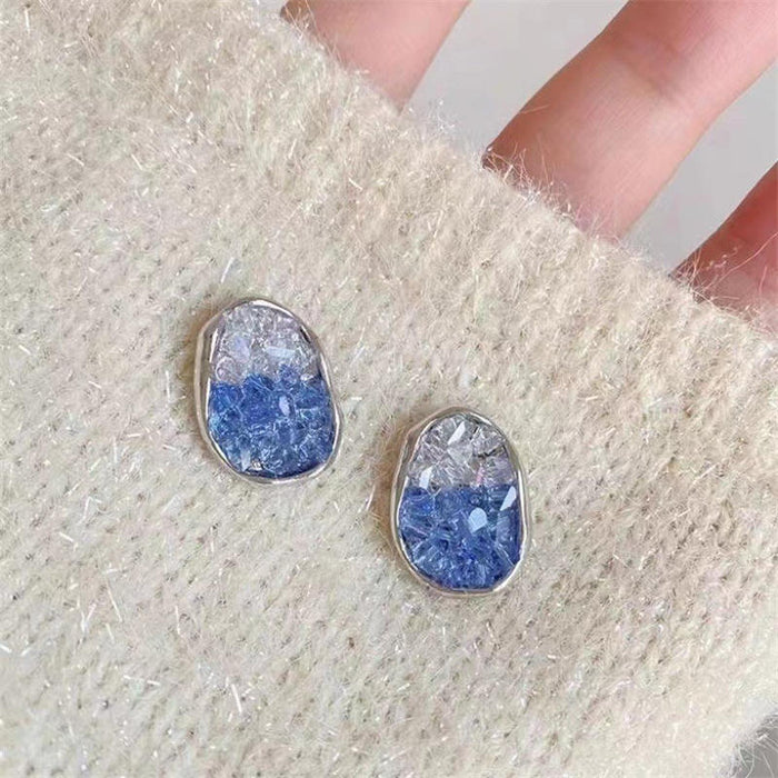 Pack of Trendy Vintage Transparent Resin Acrylic Metal Earrings & Trendy Blue Crystal Earrings for Women