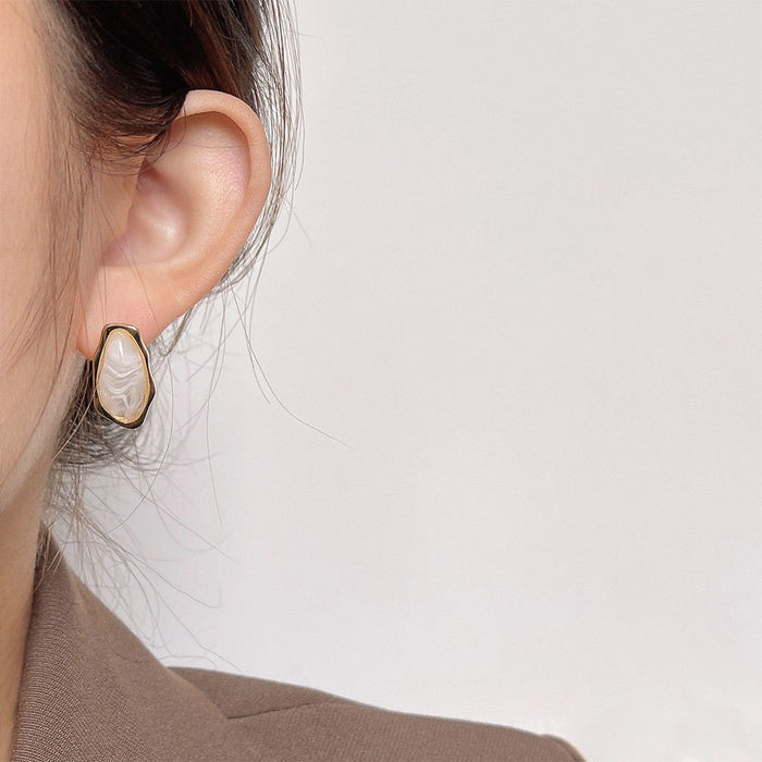 Pack of Trendy Vintage Transparent Resin Acrylic Metal Earrings & Trendy Blue Crystal Earrings for Women