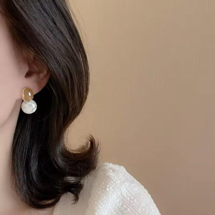 Pack of Single Diamond Necklace for Women & Enamel Earrings
