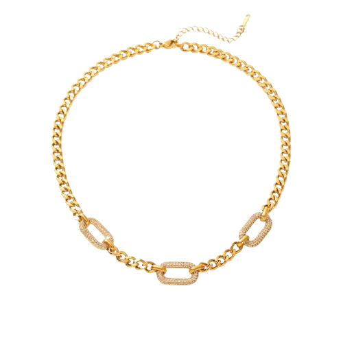 18K Real Gold-Plated Stainless Standout Necklace for Women