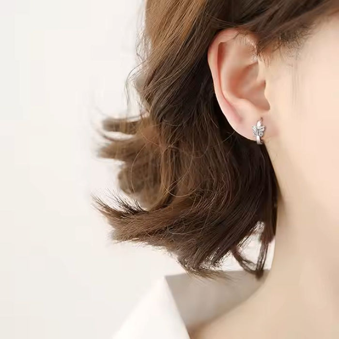 Floral Silver Plated Earrings for Women