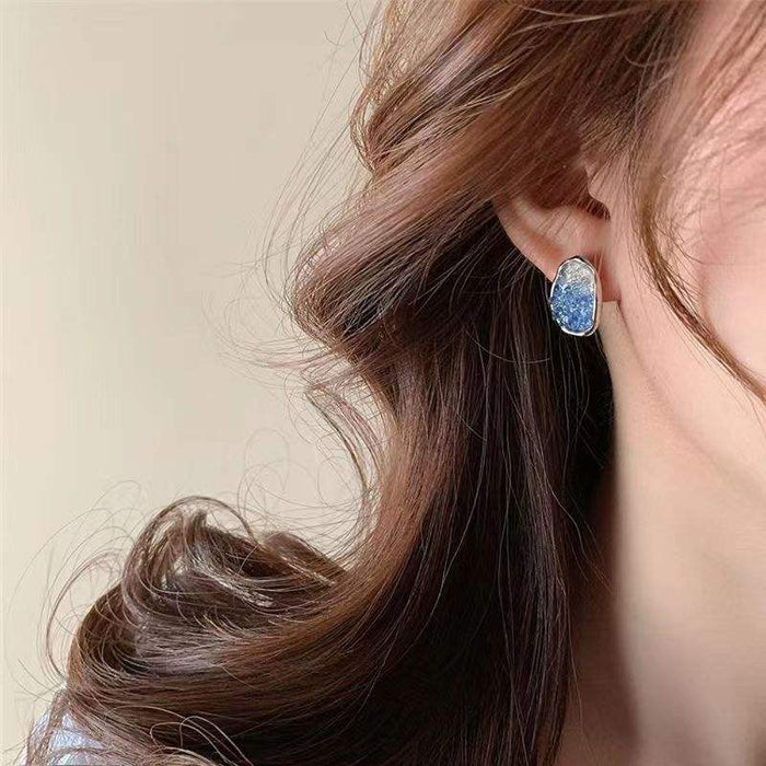 Pack of Trendy Vintage Transparent Resin Acrylic Metal Earrings & Trendy Blue Crystal Earrings for Women